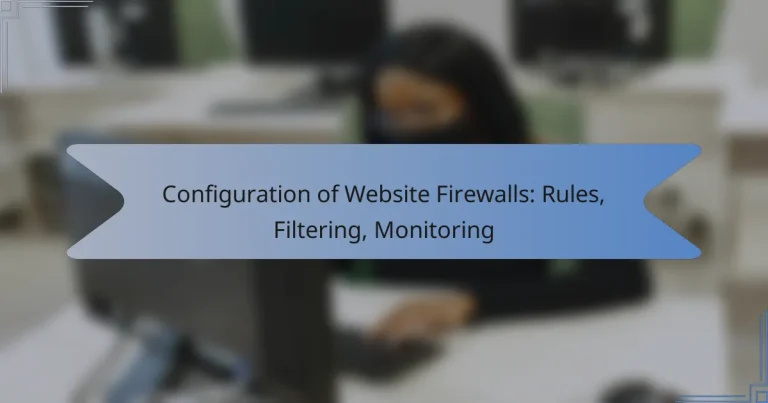 Configuration of Website Firewalls: Rules, Filtering, Monitoring