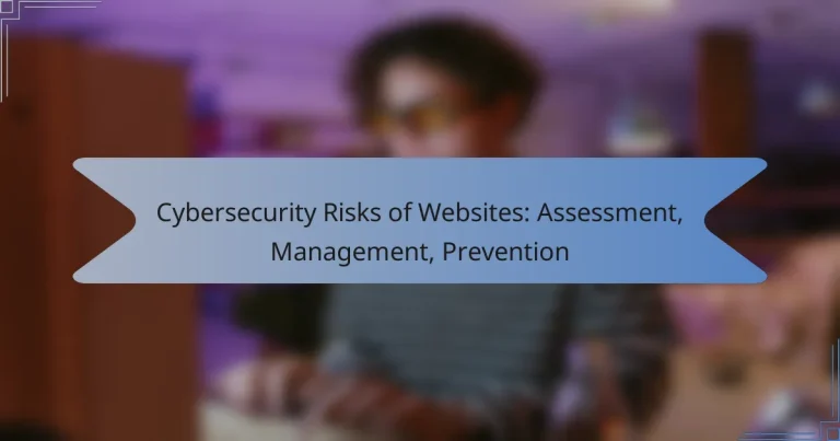 Cybersecurity Risks of Websites: Assessment, Management, Prevention