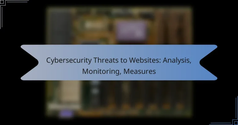 Cybersecurity Threats to Websites: Analysis, Monitoring, Measures