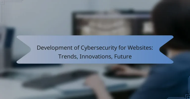 Development of Cybersecurity for Websites: Trends, Innovations, Future