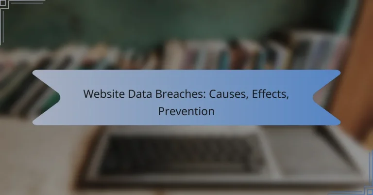 Website Data Breaches: Causes, Effects, Prevention