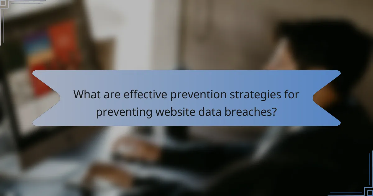 What are effective prevention strategies for preventing website data breaches?