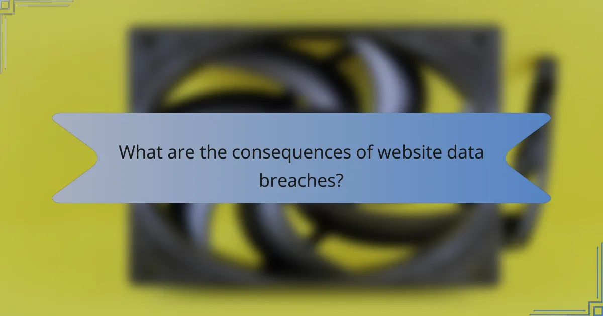 What are the consequences of website data breaches?