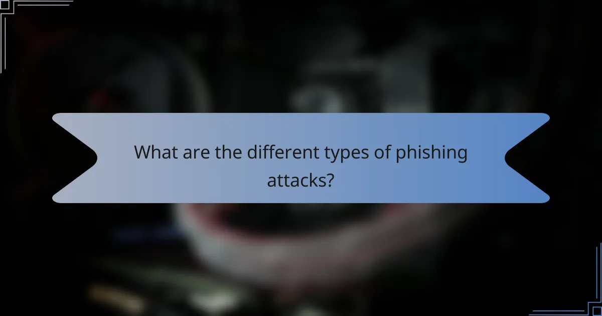 What are the different types of phishing attacks?
