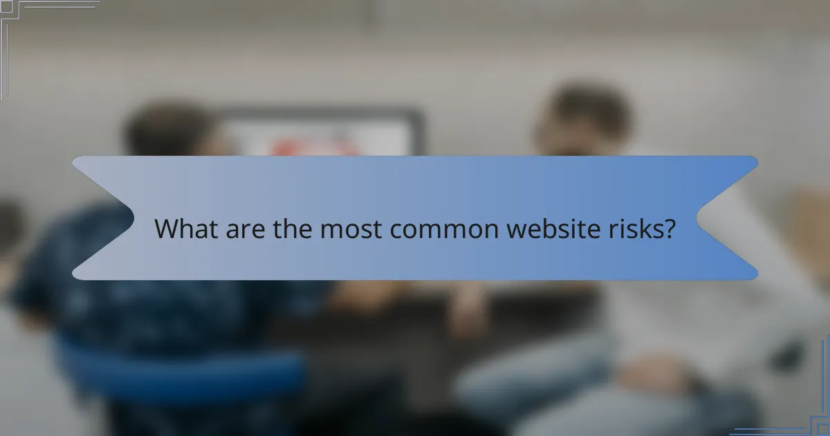 What are the most common website risks?