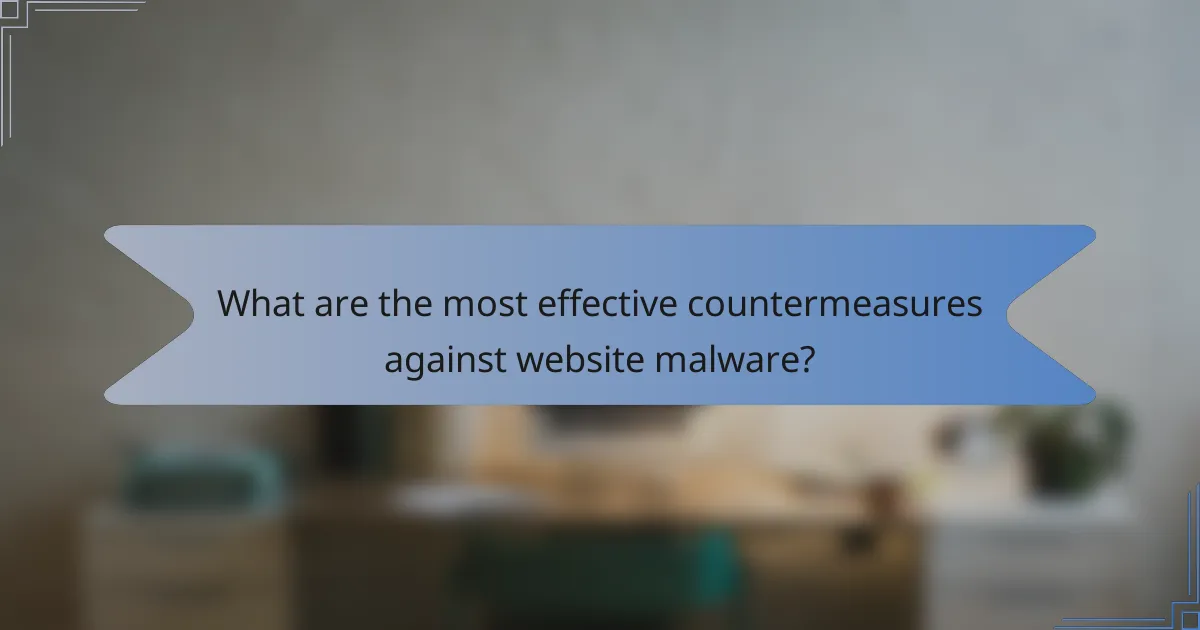 What are the most effective countermeasures against website malware?