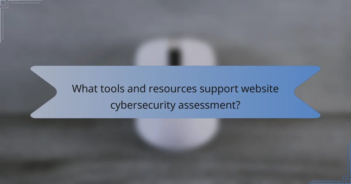 What tools and resources support website cybersecurity assessment?
