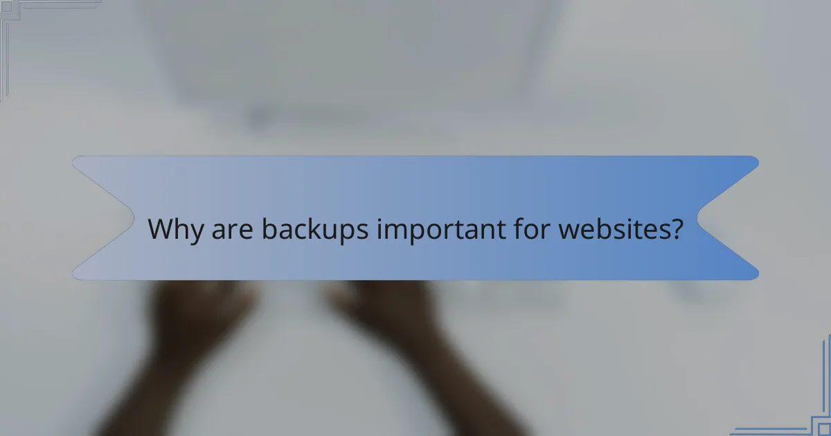 Why are backups important for websites?